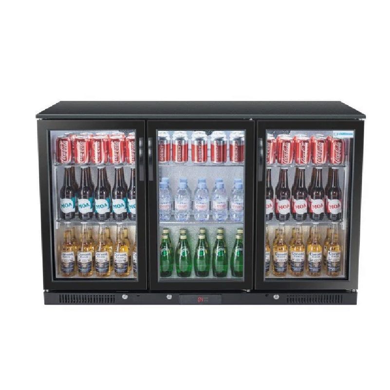 Chillmax Waterproof tripple door black fridge 