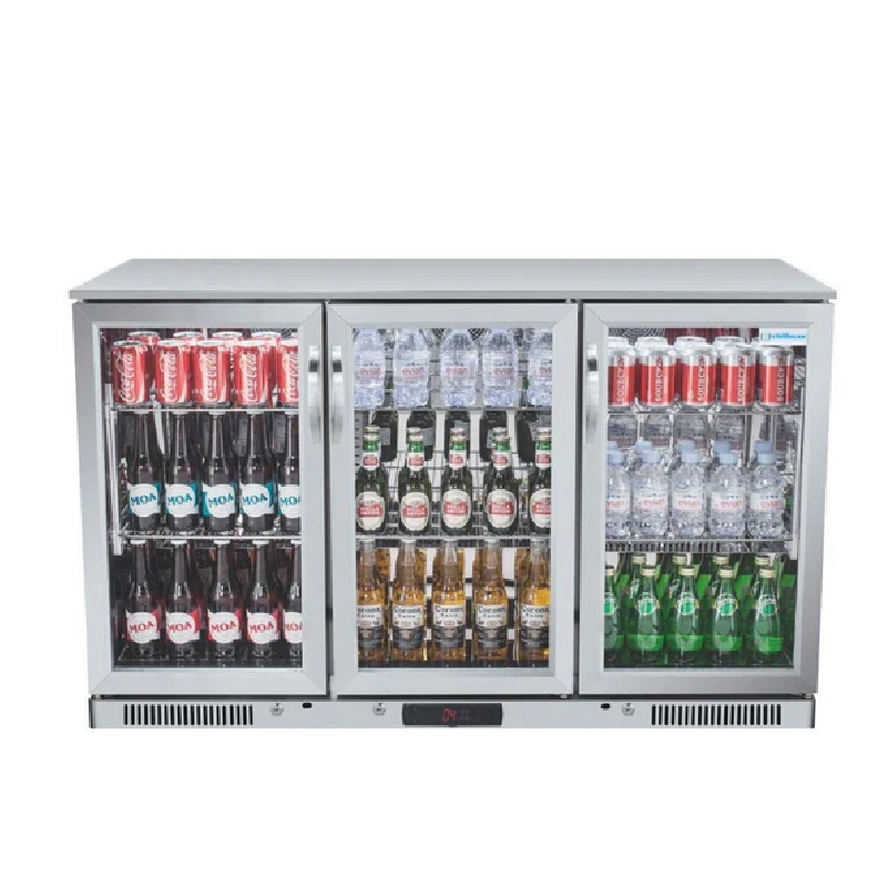 BBQ's Australia - Triple Door Waterproof Fridge - Stainless - Front