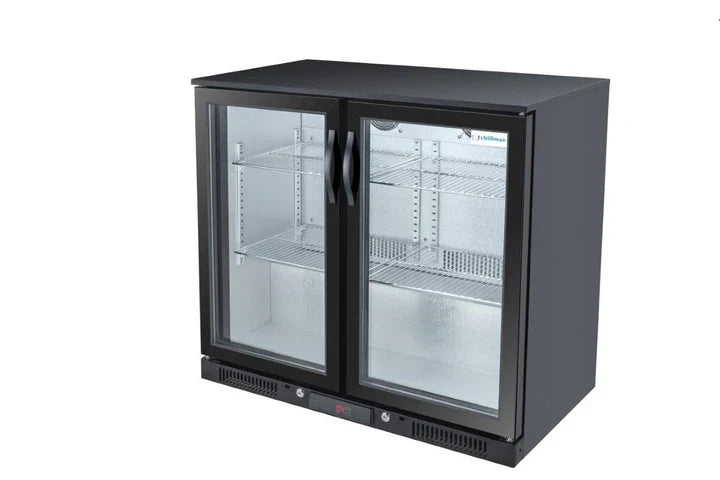 BBQ's Australia - Double Door Waterproof Fridge - Black - Affordable - Side Empty