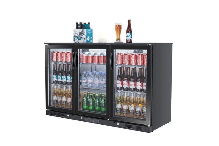 BBQ's Australia - Triple Door Waterproof Fridge - Black - Life Style