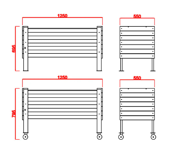 Artesian - Mid-Height 3-Cell Eco Board Wicking Planter Box