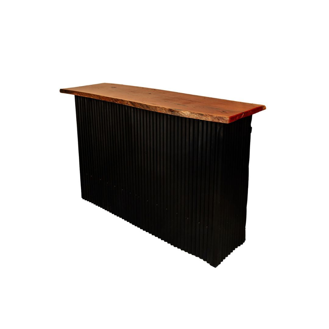 Redgum Bar Table Side View