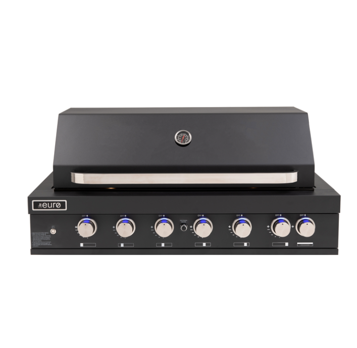 Euro Alfresco - 6 Burner Built-In - Australia - BBQ - Black