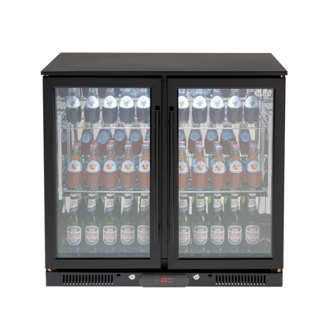 Euro Alfresco - Fridge - Refrigerator - Black - Double Door